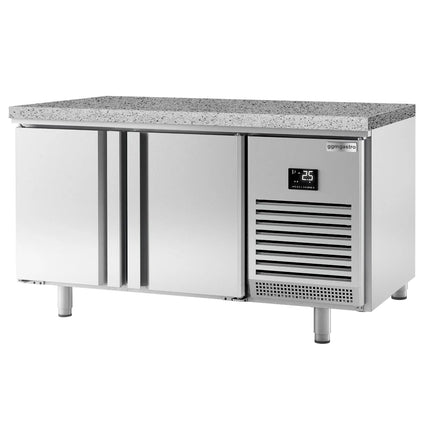 GGM Gastro Bakery Counter Fridge PREMIUM PLUS - 1618x800mm - with 4 doors - granite worktop - capacity 400 litres