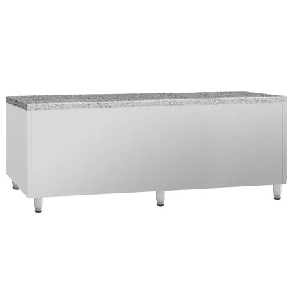 GGM Gastro Bakery Counter Fridge PREMIUM PLUS - 2752x800mm - with 4 doors - granite worktop - capacity 850 litres