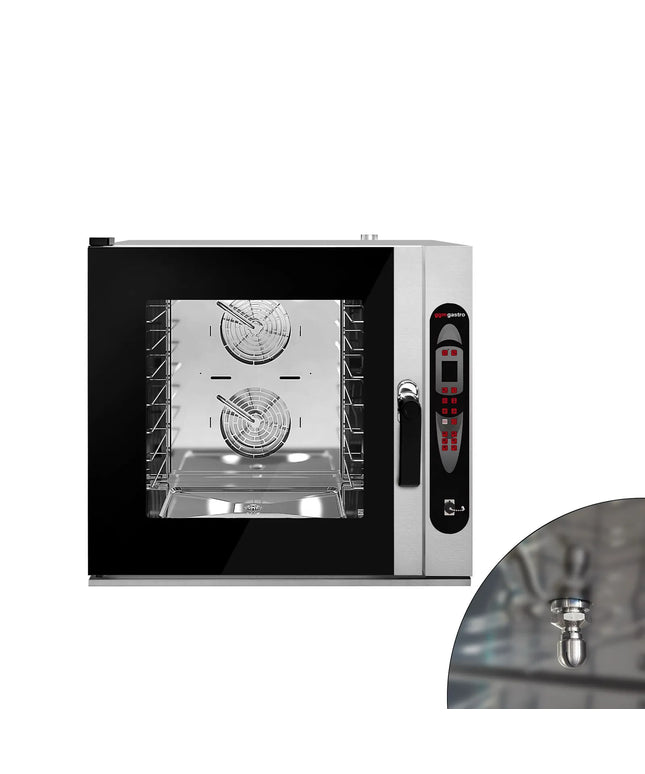 GGM Gastro Bakery-Electric Commercial Combi Oven - Digital Controls - 6.1 cm LCD display - 6x EN 600x400 - incl. Automatic washing system, Wi‑Fi & USB