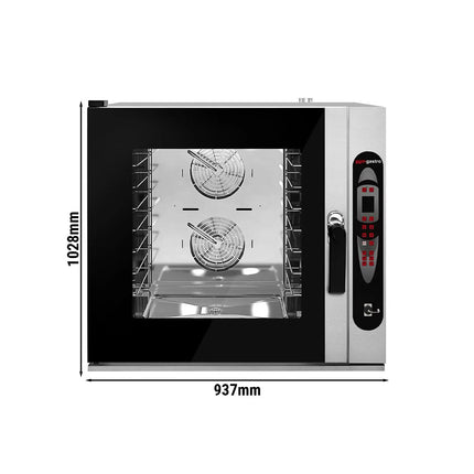 GGM Gastro Bakery-Electric Commercial Combi Oven - Digital Controls - 6.1 cm LCD display - 6x EN 600x400 - incl. Automatic washing system, Wi‑Fi & USB