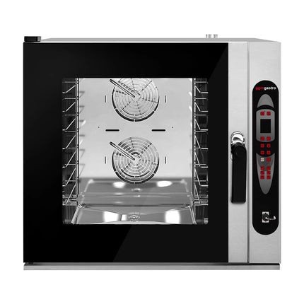 GGM Gastro Bakery-Electric Commercial Combi Oven - Digital Controls - 6.1 cm LCD display - 6x EN 600x400 - incl. Automatic washing system, Wi‑Fi & USB