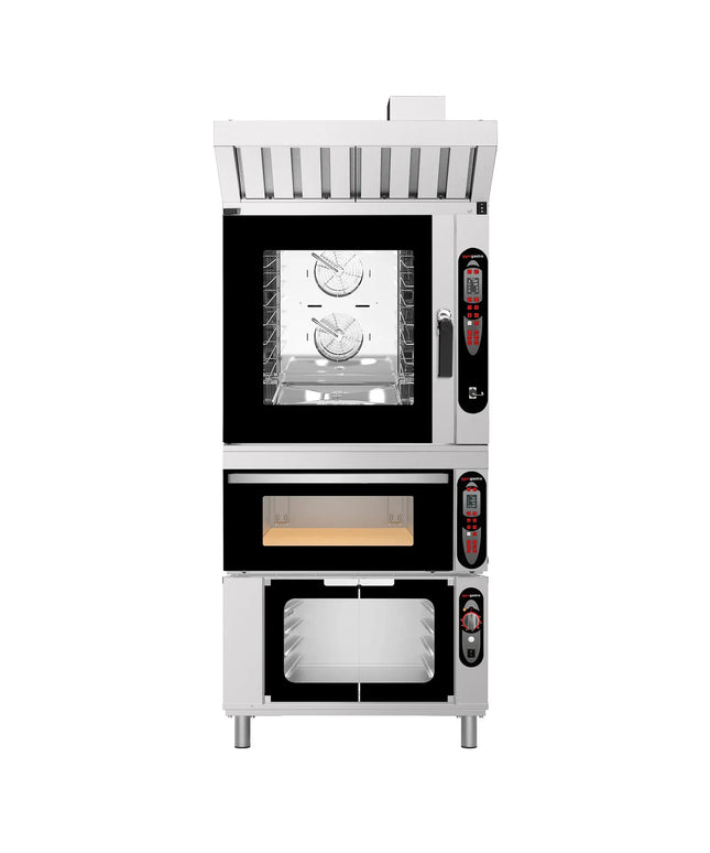 GGM Gastro Bakery-Electric Commercial Combi Oven - Digital Controls - 6x EN 600x400 - incl. Automatic washing system & Hood