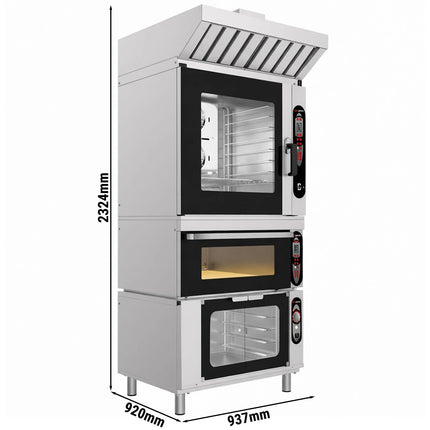 GGM Gastro Bakery-Electric Commercial Combi Oven - Digital Controls - 6x EN 600x400 - incl. Automatic washing system & Hood