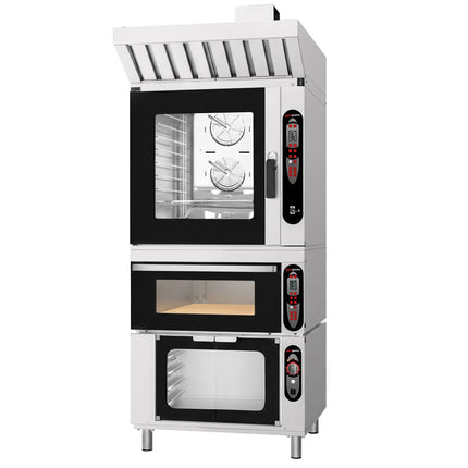 GGM Gastro Bakery-Electric Commercial Combi Oven - Digital Controls - 6x EN 600x400 - incl. Automatic washing system & Hood