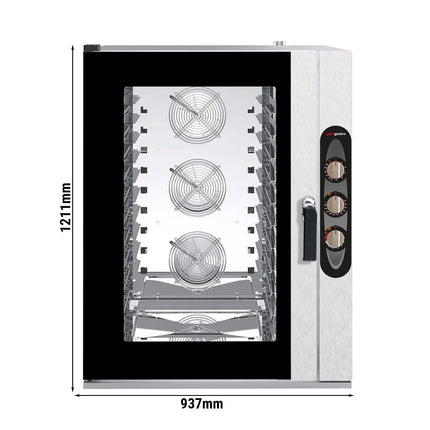 GGM Gastro Bakery-Electric Commercial Combi Oven - Manual Controls - 10x EN 600x400 - incl. Mounting brackets for 10x EN 600x400 trays