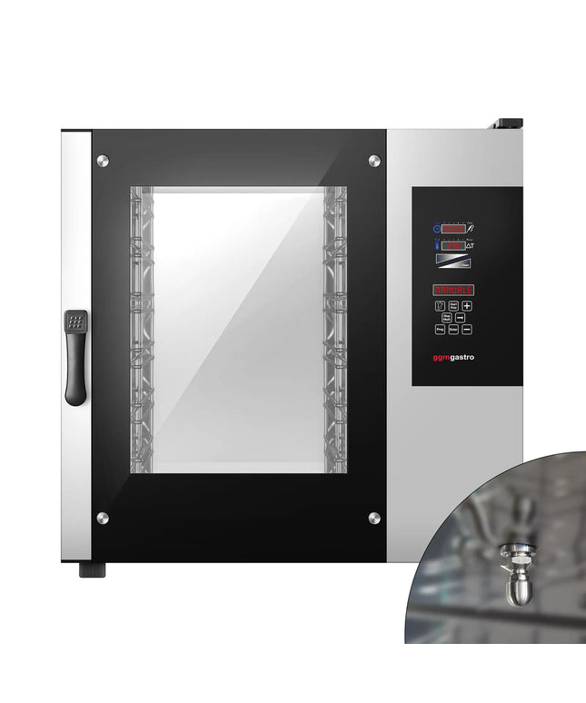 GGM Gastro Bakery-Electric Commercial Combi Oven - Touchscreen Controls - 6x EN 600x400 - incl. Core temperature probe, HACCP monitoring, USB, Inner rack