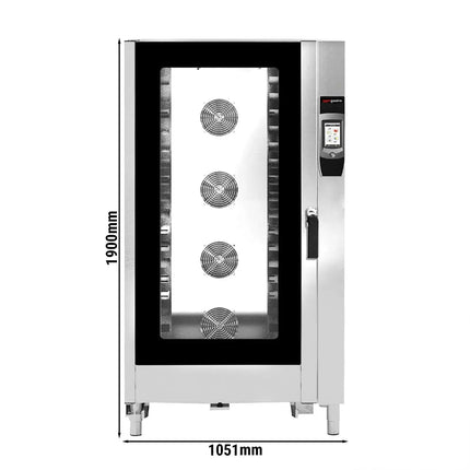 GGM Gastro Bakery-Electric Commercial Combi Oven - Touchscreen Controls - 16x EN 600x400 - 17.8 cm touchscreen - incl. Automatic washing system & Core temperature probe