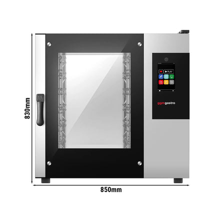 GGM Gastro Bakery-Electric Commercial Combi Oven - Touchscreen Controls - 6x EN 600x400 - incl. Automatic washing system, Core temperature probe, HACCP monitoring, USB