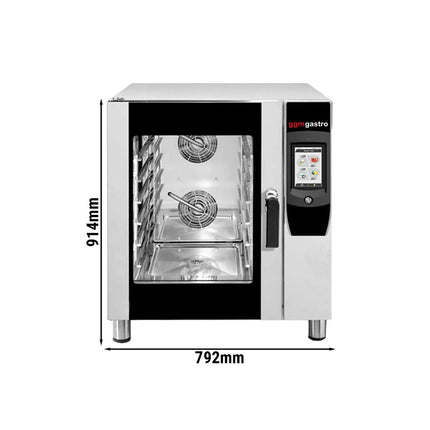 GGM Gastro Bakery-Electric Commercial Combi Oven - Touchscreen Controls - 6x EN 600x400 or 6x GN 1/1 - incl. Automatic washing system, Core temperature probe, Wi‑Fi & USB