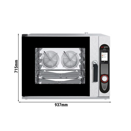 GGM Gastro Bakery-Electric Commercial Combi Oven - Touchscreen Controls - 4x EN 600x400 - incl. Automatic washing system