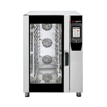 GGM Gastro Bakery-Electric Commercial Combi Oven - Touchscreen Controls - 10x EN 600x400 or 10x GN 1/1 - 17.8 cm colour touchscreen - incl. Automatic washing system, Core temperature probe, Wi‑Fi & Cloud