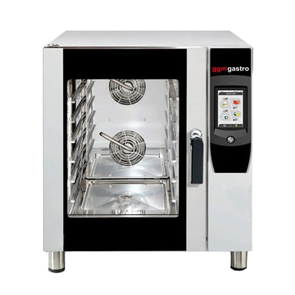 GGM Gastro Bakery-Electric Commercial Combi Oven - Touchscreen Controls - 6x EN 600x400 or 6x GN 1/1 - incl. Automatic washing system, Core temperature probe, Wi‑Fi & USB