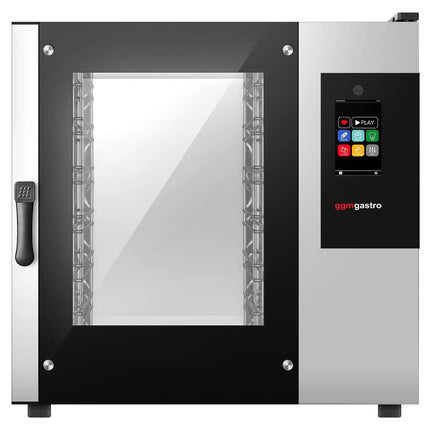 GGM Gastro Bakery-Electric Commercial Combi Oven - Touchscreen Controls - 6x EN 600x400 - incl. Automatic washing system, Core temperature probe, HACCP monitoring, USB
