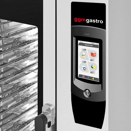 GGM Gastro Bakery-Electric Commercial Combi Oven - Touchscreen Controls - 10x EN 600x400 or 10x GN 1/1 - 17.8 cm colour touchscreen - incl. Automatic washing system, Core temperature probe, Wi‑Fi & Cloud