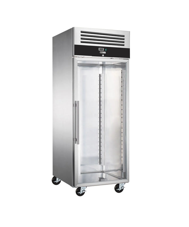 GGM Gastro Bakery Freezer Stainless steel PREMIUM - EN 600x800mm - 612L - with 1 glass door - On castors