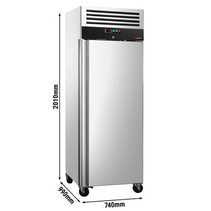 GGM Gastro Bakery Freezer Stainless steel PREMIUM - EN 600x800mm - 612L - with 1 door & On castors - Black front