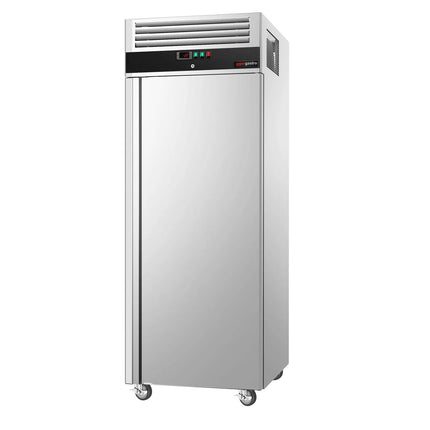 GGM Gastro Bakery Freezer Stainless steel PREMIUM - EN 600x800mm - 612L - with 1 door & On castors - Black front