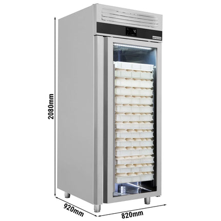 GGM Gastro Bakery Fridge Stainless steel PREMIUM - EN 600x400mm - 850L - with 1 glass door