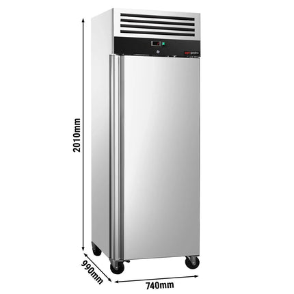 GGM Gastro Bakery Fridge Stainless steel PREMIUM - EN 600x800mm - 612L - with 1 door - Black - On castors