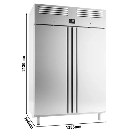 GGM Gastro Bakery Fridge Stainless steel PREMIUM PLUS - EN 600x400mm - 1240L - with 2 doors - LED lighting