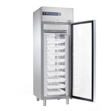 GGM Gastro Bakery Fridge Stainless steel PREMIUM PLUS - EN 600x400mm - 585L - with 1 glass door