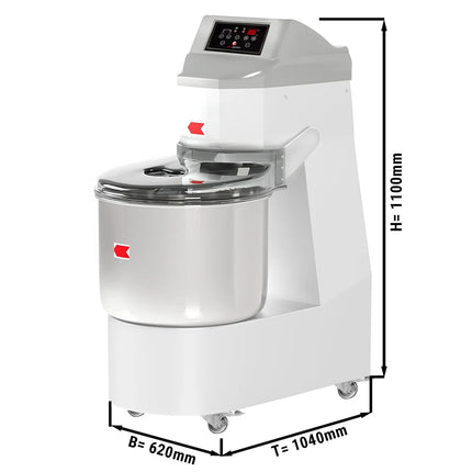 GGM Gastro Bakery spiral dough kneading machine - 60 liters / 35 kg - 2 speeds - with fixed bowl