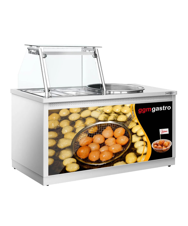 GGM Gastro Bàn Chiên Bánh Donut/Lokma - 1400x700x850-1320mm - 25L - Thép Không Gỉ
