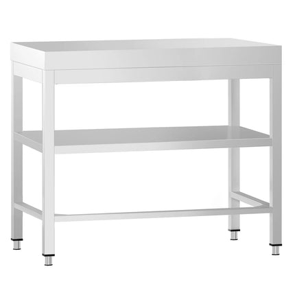GGM Gastro Bàn Inox Trung Tâm PREMIUM - 700x600mm - Có Kệ Dưới - Có Thanh Giằng Chéo