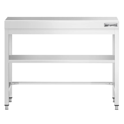 GGM Gastro Bàn Inox Trung Tâm PREMIUM - 800x700mm - Có 2 Kệ Dưới - Có Thanh Giằng Chéo