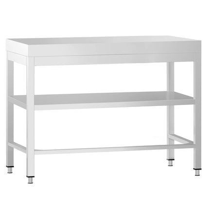 GGM Gastro Bàn Inox Trung Tâm PREMIUM - 800x700mm - Có 2 Kệ Dưới - Có Thanh Giằng Chéo