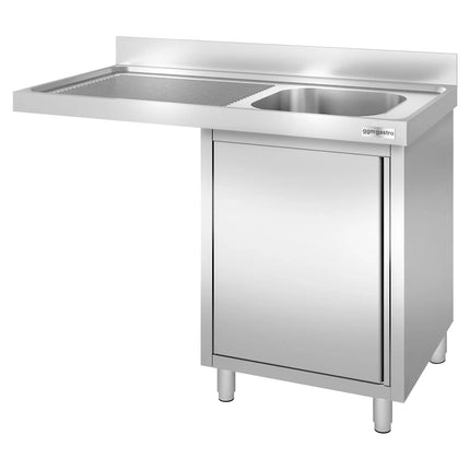 GGM Gastro Bàn Rửa Máy Rửa Bát Có Tủ PREMIUM - 1200x700mm - 1 Chậu Bên Phải