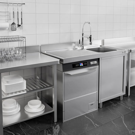 GGM Gastro Bàn Rửa Máy Rửa Bát Có Tủ PREMIUM - 1200x700mm - 1 Chậu Bên Phải