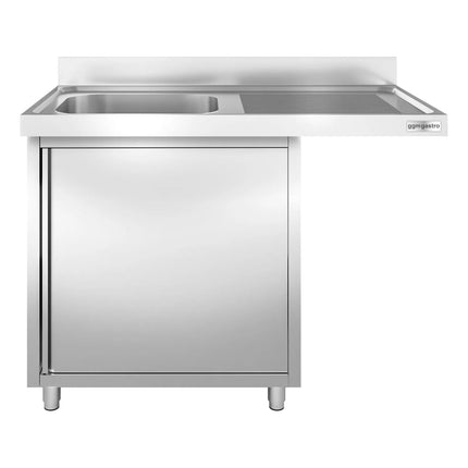 GGM Gastro Bàn Rửa Máy Rửa Bát Có Tủ PREMIUM - 1200x700mm - 1 Chậu Bên Trái