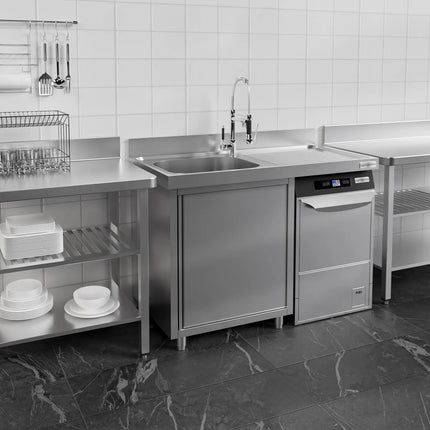 GGM Gastro Bàn Rửa Máy Rửa Bát Có Tủ PREMIUM - 1200x700mm - 1 Chậu Bên Trái