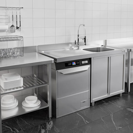 GGM Gastro Bàn Rửa Máy Rửa Bát Có Tủ PREMIUM - 1400x700mm - 1 Chậu Bên Phải