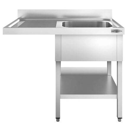 GGM Gastro Bàn Rửa Máy Rửa Bát PREMIUM - 1200x600mm - 1 Chậu - Bàn Ráo Bên Trái