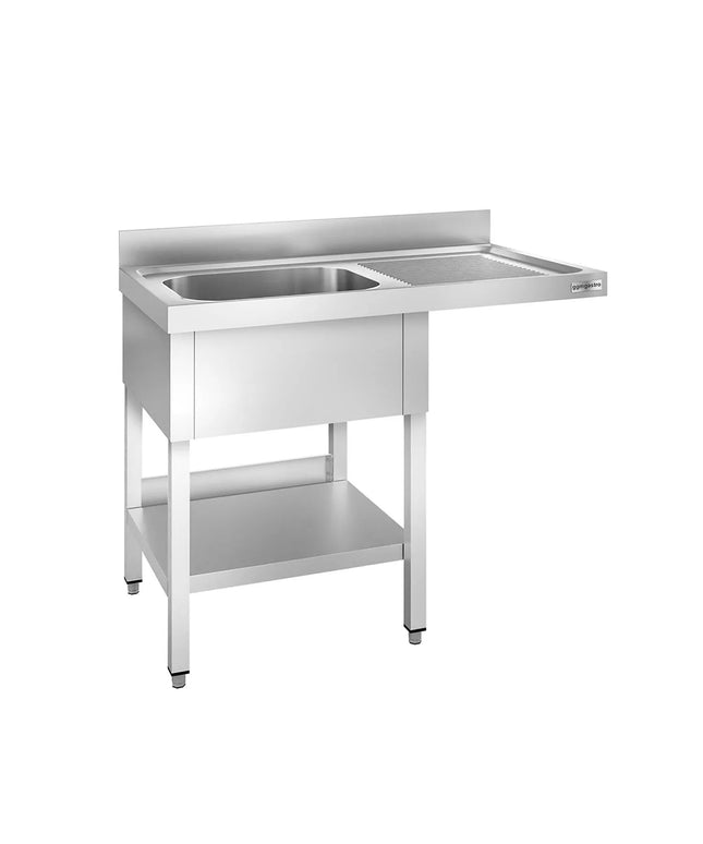 GGM Gastro Bàn Rửa Máy Rửa Bát PREMIUM - 1200x700mm - 1 Chậu - Bàn Ráo Bên Phải