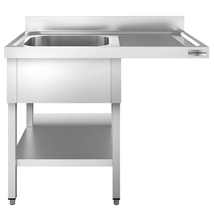 GGM Gastro Bàn Rửa Máy Rửa Bát PREMIUM - 1200x700mm - 1 Chậu - Bàn Ráo Bên Phải