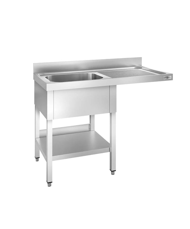GGM Gastro Bàn Rửa Máy Rửa Bát PREMIUM - 1400x600mm - 1 Chậu - Bàn Ráo Bên Phải