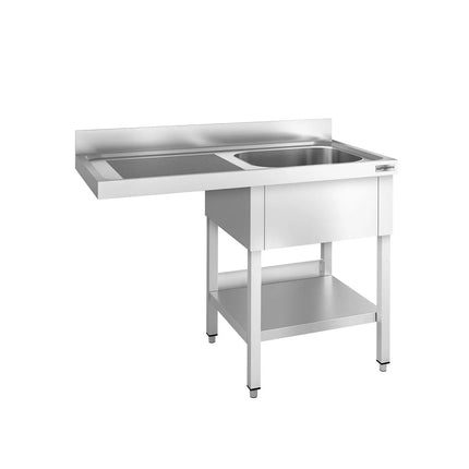GGM Gastro Bàn Rửa Máy Rửa Bát PREMIUM - 1400x600mm - 1 Chậu - Bàn Ráo Bên Trái