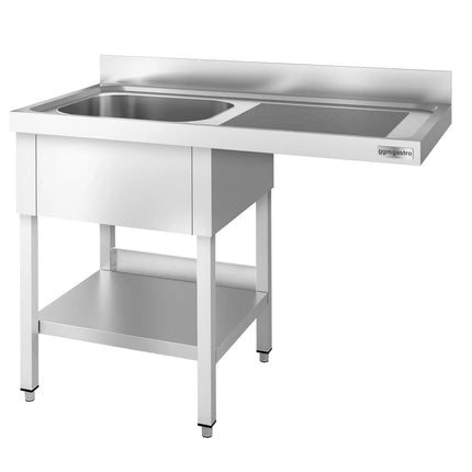 GGM Gastro Bàn Rửa Máy Rửa Bát PREMIUM - 1400x700mm - 1 Chậu - Bàn Ráo Bên Phải