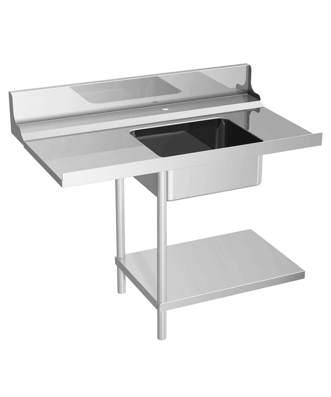 GGM Gastro Bàn Vào Máy Rửa Chén Băng Chuyền - 1200mm - Lắp Trái - 1 Chậu - Cho Dòng DS430