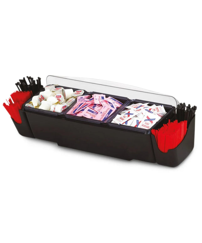GGM Gastro Bar Condiment Holder - 3 large compartments - 6.6L - with lid