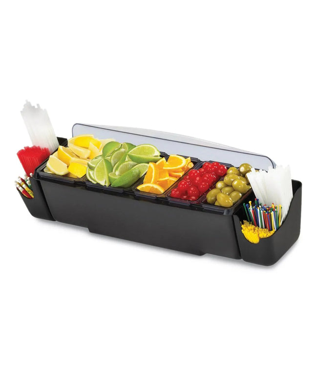 GGM Gastro Bar Condiment Holder - 3 small & 2 large compartments - 4.95L - with lid