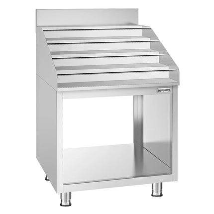 GGM Gastro Bar Speed Rail - Stainless Steel - 600x600mm - with 4 shelves