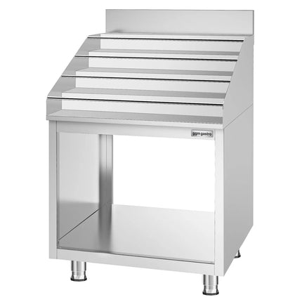 GGM Gastro Bar Speed Rail - Stainless Steel - 600x600mm - with 4 shelves