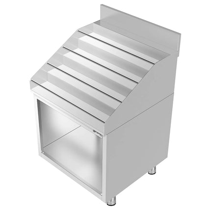GGM Gastro Bar Speed Rail - Stainless Steel - 600x600mm - with 4 shelves