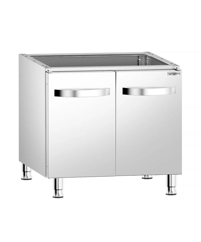 GGM Gastro Base Cabinet for Gas Stove - 600x600x600mm - Stainless Steel AISI 304 - 2 doors - for GHK6634