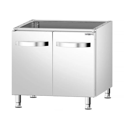 GGM Gastro Base Cabinet for Gas Stove - 600x600x600mm - Stainless Steel AISI 304 - 2 doors - for GHK6634