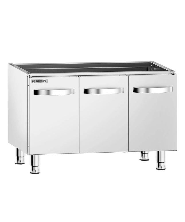 GGM Gastro Base Cabinet for Gas Stove - 900x600x600mm - Stainless Steel AISI 304 - 3 doors - for GHK9636HP & GHK9636